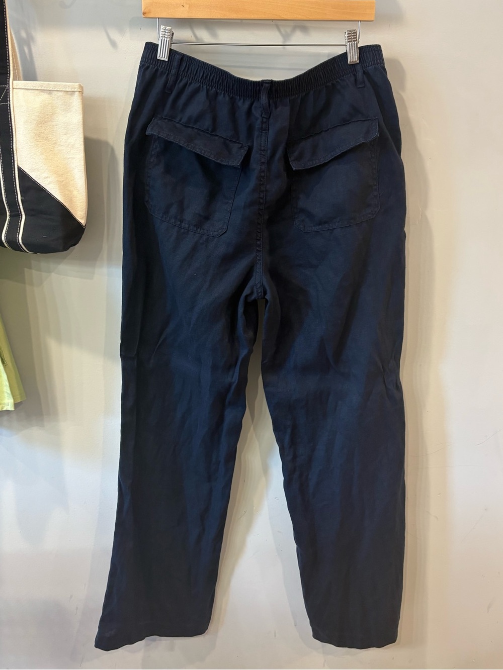M&S Collection Navy Linen Pants - Picture 6 of 6